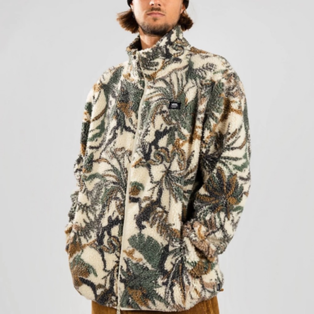 Vans back bay camo fleece Sherpa zip up